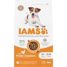 3X IAMS Dog Adult Small   Medium Kip 3 kg