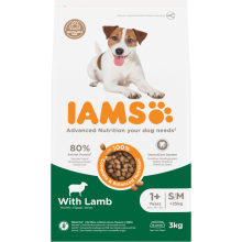 3X IAMS Dog Adult Small   Medium Lam 3 kg