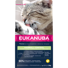 4X Eukanuba Kattenvoer Droog Adult Hairball Control 2 kg