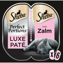 8X Sheba Perfect Portions Kattenvoer Natvoer Luxe Zalm Paté 112,5 gr