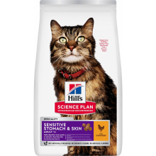Hill's Science Plan Kattenvoer Droog Adult Sensitive Stomach & Skin Kip 1,5 kg