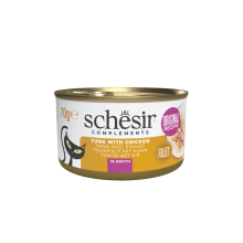 Schesir Kattenvoer Tonijn en Kip in Boullion 70 gr