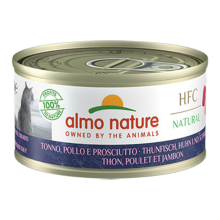 48X Almo Nature HFC Natural Kattenvoer Nat Tonijn & Kip & Ham 70 gr
