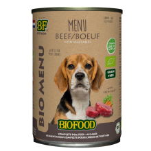 12X BF Petfood Biofood Organic Rund Menu 400 gr