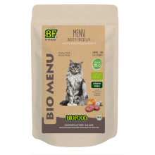 20X BF Petfood Biofood Kat Organic Rund Menu 100 gr