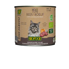 12X BF Petfood Biofood Kat Organic Rund Menu 200 gr
