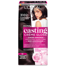 3X L'Oréal Casting Crème Gloss Semi Permanente Haarkleuring 3102 Donker Parelmoer Asbruin