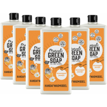 6X Marcel's Green Soap Afwasmiddel Sinaasappel & Jasmijn 500 ml