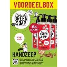 6X Marcel's Green Soap Handzeep Argan & Oudh 500 ml