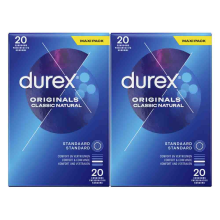 2X Durex Condooms Originals Classic Natural 20 stuks