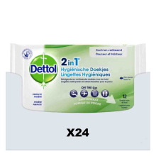 24X Dettol Hygienische Doekjes 2in1 12 stuks