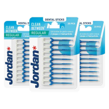 3X Jordan Dental Sticks Clean Between Regular 40 stuks