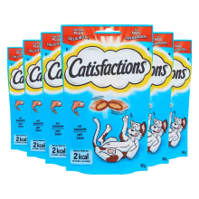 6X Catisfactions Kattensnoepjes Zalm 60 gr