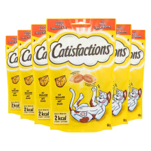 6X Catisfactions Kattensnoepjes Kaas 60 gr