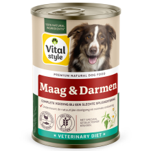 6X Vitalstyle Hondenvoer Blik Maag & Darm 400 gr