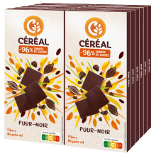 12X Céréal Chocolade Tablet Puur 80 gr