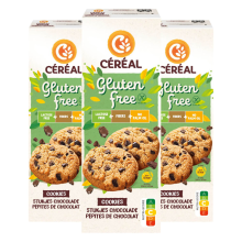 3X Céréal Cookies met stukjes Chocolade Glutenvrij en Lactosevrij 150 gr