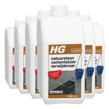 6X HG Natuursteen Cement & Kalksluier Verwijderaar 1 liter
