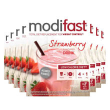 8X Modifast Weight Control Milkshake Aardbei 8 x 55 gr