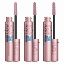 3X Maybelline Lash Sensational Sky High Mascara Waterproof Very Black 6 ml