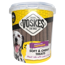 Megableu Voskes Hondensnacks Emmer Vleesrol Lam   Rijst 600 gr