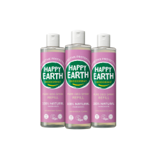 6X Happy Earth 100% Natuurlijke Deo Spray Navulling Lavender Ylang 300 ml