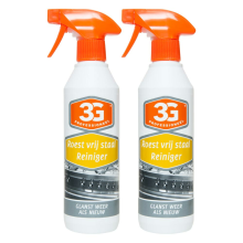 2X 3G Professioneel Roestvrijstaal Reiniger 500 ml
