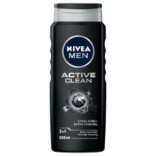 3X NIVEA Men Douchegel Active Clean 500 ml