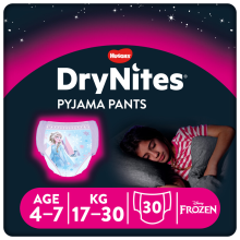 3X Huggies DryNites Absorberende Luierbroekjes Meisjes 4 7 jaar 10 stuks