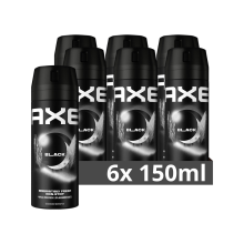 6X Axe Deodorant Bodyspray Black 150 ml