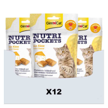 12X GimCat Nutri Pockets Kaas & Taurine 60 gr