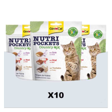 10X GimCat Nutri Pockets Country Mix 150 gr
