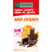 3X Damhert Chocoladetablet Noir Orange Minder Suikers 85 gr