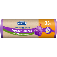 Marmitek Swirl Pedaalemmerzakken Geparfumeerd Vanille & Lavendel met Trekband 35 liter 9 stuks