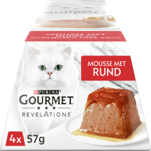6X Gourmet Revelations Kattenvoer Nat Mousse Rund 4 x 57 gr