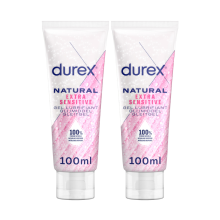 2X Durex Glijmiddel Natural Extra Sensitive 100% natuurlijk 100 ml