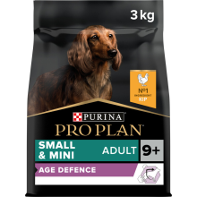 3X Pro Plan Hondenvoer Droog Adult 9+ Small & Mini Age Defence Kip 3 kg