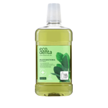 3X Ecodenta Mondwater Multifunctional Salie Aloë Vera & Muntolie 500 ml