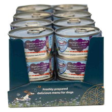 24X Renske Vers Gestoomd Complete Menu Hondenvoer Nat Eend   Konijn Graanvrij 95 gr
