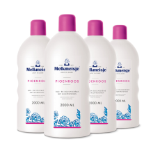 4X Melkmeisje Bad en Douche Crème Pioenroos 2000 ml
