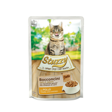 24X Stuzzy Kattenvoer Pouch Kip 85 gr