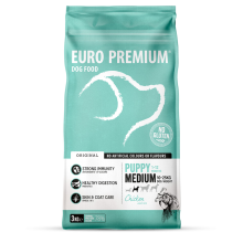 Euro Premium 4x Euro Premium Puppy Medium Kip   Rijst 3 kg