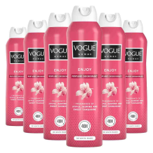 6X Vogue Women Parfum Deodorant Enjoy 150 ml