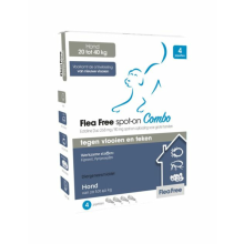 Jumbo Flea Free Spot on Combo Anti Vlooien en Teken Druppels Hond 20 40 kg 4 pipetten