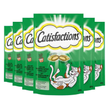 6X Catisfactions Kattensnack Kattenkruid 60 gr