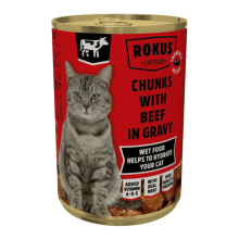 Rokus Kattenvoer Blik Stukjes Rund in Jus 415 gr