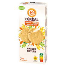 5X Céréal Zandkoekjes Natuur Suikervrij 132 gr
