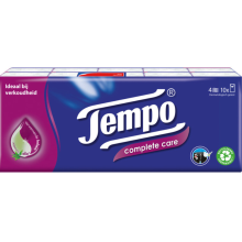 6X Tempo Complete Care 4 laags Zakdoekjes 10 stuks