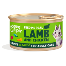 Edgard & Cooper Edgard & Cooper Kattenvoer Chunks Lam   Kip 85 gr