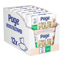 12X Page Vochtig Toiletpapier Fris en Puur 38 stuks